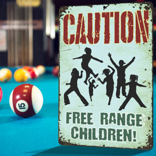ATX CUSTOM SIGNS Rustic Novelty Bar Sign, Caution, Free Range Children Sign