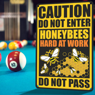 ATX CUSTOM SIGNS All Weather Honeybee Warning Sign