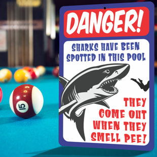 ATX CUSTOM SIGNS Funny Pool Area Sign