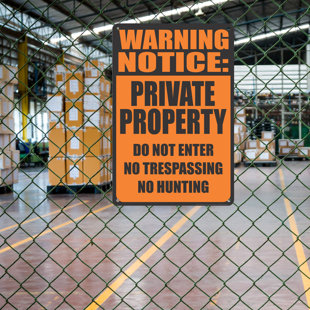 ATX CUSTOM SIGNS Property Warning Sign (Set of 2)