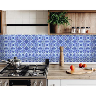 HOMEROOTS 8'' W x 8'' L Vinyl Peel and Stick Mosaic Tile