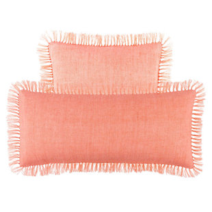 PINE CONE HILL Laundered Fringed Throw Pillow