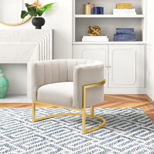 MERCER41 30.7" Wide Velvet Barrel Chair