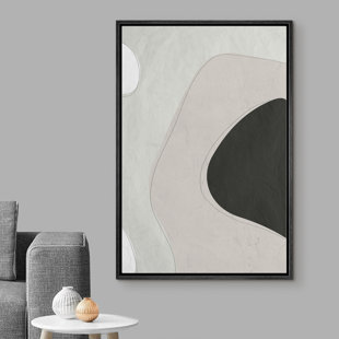 IDEA4WALL Abstract Pattern Gray Camouflage Imprint Geometric Patterns Framed On Canvas Print