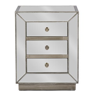 WHOLESALE INTERIORS Baxton Studio 3 Drawer Nightstand