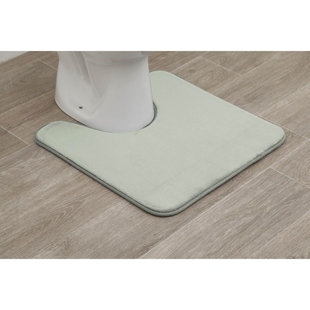 EVIDECO Solid Colors Contour Bath Rug Microfiber Mat