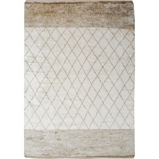 BOKARA RUG CO., INC. Moroccan Hand-Knotted Wool Ivory/Beige Area Rug