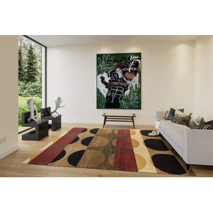 TUFENKIAN Geometric Hand-Knotted Wool Rust Brown Area Rug