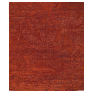 TUFENKIAN Paradise Floral Hand-Knotted Orange/Red Area Rug