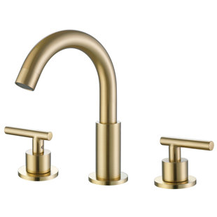 RBROHANT Dual Handle Deck Mounted Bathroom Widespread Faucet