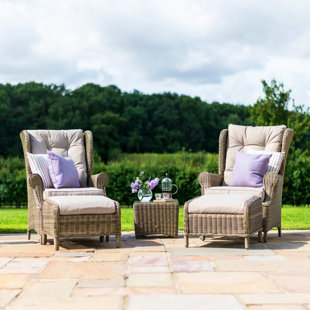 DCOR DESIGN 2 - Person Garden Lounge Set with Cushions