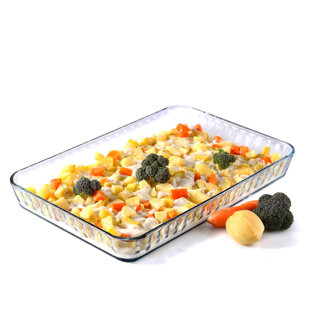 Crystalia USA 4 QTS. Borosilicate Glass Rectangular Baking Dish