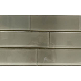 BELLA VIA Wisteria 4" x 12" Beveled Glass Subway Tile