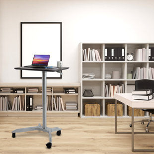 SEVILLE CLASSICS AIRLIFT® airLIFT 28" W Adjustable Height Rolling Laptop Desk Stand