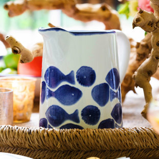 VIVA BY VIETRI Santorini Fish 56 oz. Pitcher
