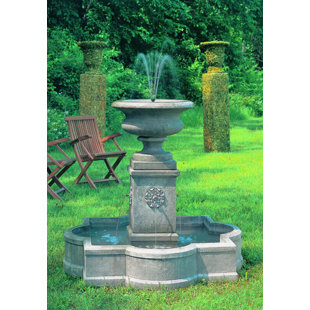 CAMPANIA INTERNATIONAL Palazzo Hand Crafted Weather Resistant Floor Fountain