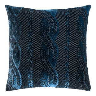 KEVIN O'BRIEN STUDIO Cable Knit Square Pillow Cover & Insert