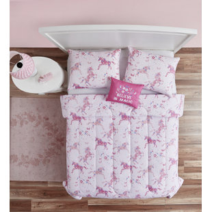 BECO HOME Modern & Contemporary Percale Channel Comforter Set