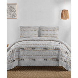 BECO HOME Modern & Contemporary Percale Quilt Set