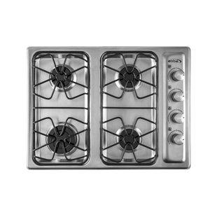 ARTESANO IRON WORKS ABBA Stainless Steel Built-In 24" Gas Cooktop with 4 Burners