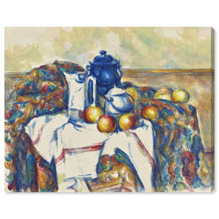 Food And Cuisine " Still Life With Blue Pot " by Oliver Gal Painting Print