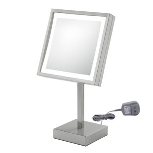 APTATIONS Single Sided Square Free Standing 3x Magnification LED Mirror