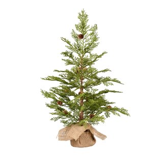 VICKERMAN 24'' Cedar Christmas Tree with Realistic Needles