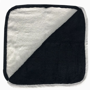 BEDVOYAGE Panda Baby Viscose From Bamboo Baby Washcloth Set, Black (Set of 6)