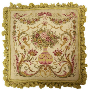 HKH INTERNATIONAL All Pettipoint French Vase With Tassels