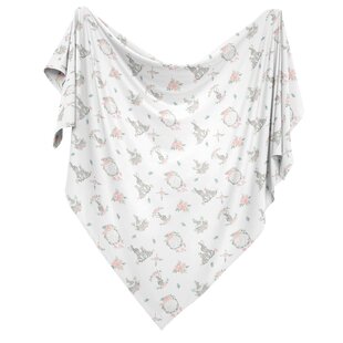 SWEET JOJO DESIGNS Bunny Floral Swaddle