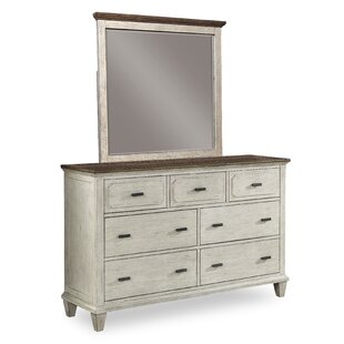 FLEXSTEEL Mea Newport 7 Drawer 60'' W Solid Wood Double Dresser