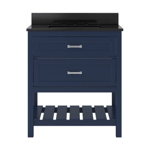 HAZELWOOD HOME Lawson 31'' Free Standing Single Bathroom Vanity with Granite Top