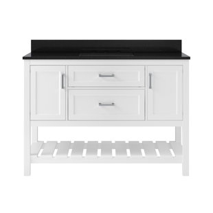 HAZELWOOD HOME Lawson 49" W x 22" D x 39" H Single Bathroom Vanity