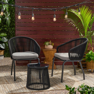 HOME LOFT CONCEPTS Williamson Outdoor 3 Piece Seating Group with Cushions