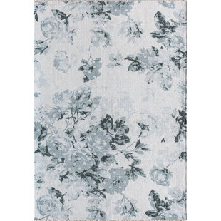 ISAAC MIZRAHI NEW YORK Eloise Floral Botanical Blue Area Rug
