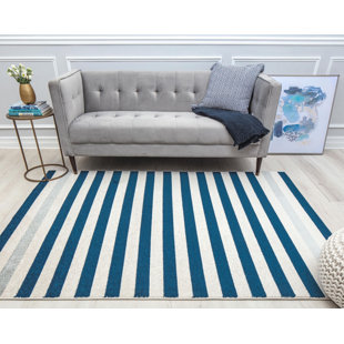 ISAAC MIZRAHI NEW YORK Callum Vintage Nautical Navy Area Rug