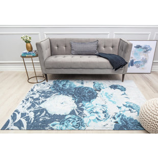 ISAAC MIZRAHI NEW YORK Eloise Contemporary Baby Blues Area Rug