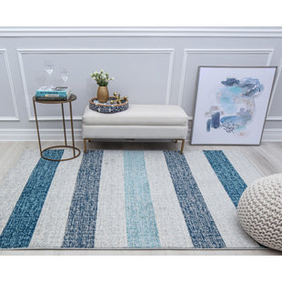 ISAAC MIZRAHI NEW YORK Callum Contemporary Starry Night Stripes Area Rug