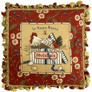 HKH INTERNATIONAL Grosspoint "Le Boite Rayee" With Pettipoint Bee And 3 Color Tassel