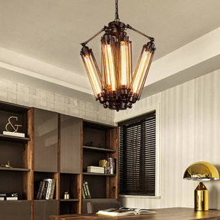 WILLISTON FORGE 8-Light Novelty T300 Bulb Farmhouse Industrial Pendant Light