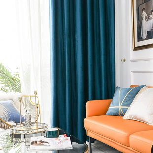 FY FIBER HOUSE Polyester Room Darkening Curtain Pair (Set of 2)