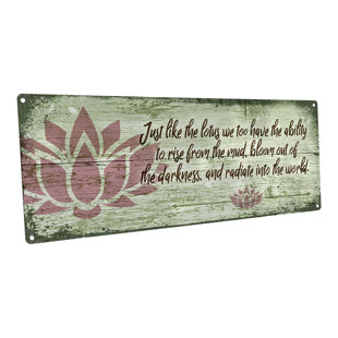 HOMEBODY ACCENTS Lotus From Mud Sign