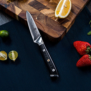 Kyoku Shogun Series 3.5 - Inch Full Tang Japanese VG10 Damascus Stainless Steel Paring Knife