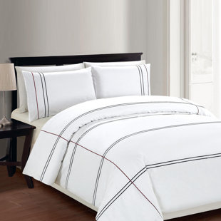LINEN DEPOT DIRECT Modern & Contemporary Cotton Striped Duvet Cover Set