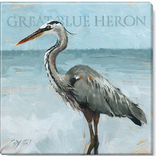 DARREN GYGI HOME COLLECTION Blue Heron Giclee Wall Art by Darren Gygi - Wrapped Canvas Print