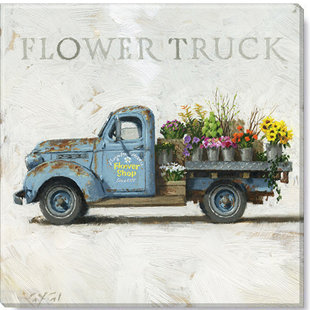 DARREN GYGI HOME COLLECTION Flower Truck Giclee Wall Art On Canvas by Darren Gygi Print