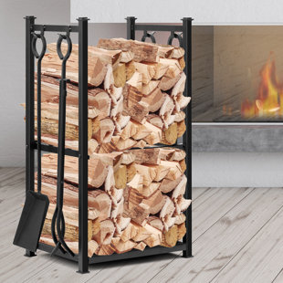RED BARREL STUDIO® Hermosa 15.8'' W Metal Log Rack