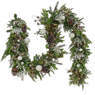 National Tree Company 9 ft. Pre-Lit Alpine Collection Decorated Garland