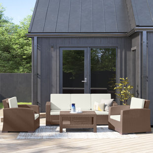 MERCURY ROW® Mcchesney 5 - Person Outdoor Seating Group with Cushions