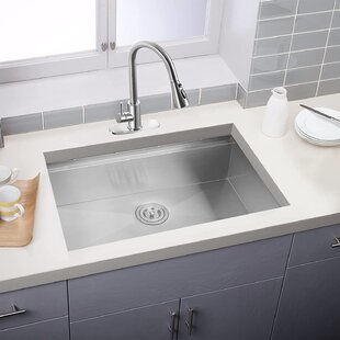 ALWEN 30'' L Undermount Single Bowl Stainless Steel Kitchen Sink